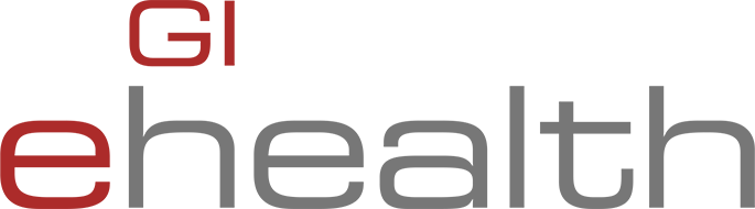 Typologo du groupe d'interêts eHealth Suisse en couleurs rouge et gris